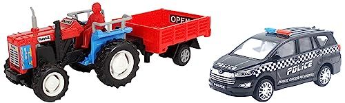 Centy Toys Cristiano Police - Public Order Response Black & Centy Trolley Tractor (Colors May Vary)