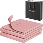 READAEER Yoga Mat Folding Travel Yoga Mat TPE Eco-friendly Non-Slip Double-Sided Exercise Mat Foldable Easy to Carry to Class Beach Park Travel Picnics 6 mm Thick(With Storage Bag),183cm*61cm* 6mm(Pink)