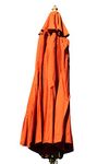 Large Hardwood Garden Parasol Umbrella - 3M Wide - (Terracotta)