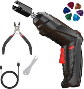 250RPM Guitar String Winder Tool with LED Light, String Cutter, Bridge Pin Puller, 6 Picks for Electric, Acoustic, Bass, Ukulele and More