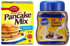 Betty Crocker Complete Pancake Mix,Original 1 kg and Pillsbury Milk Choco Spread, 290g