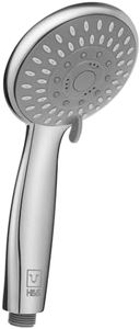 H&S Pommeau de Douche Universel Haute Pression - Douchette avec 5 Modes Différents de Débit d'Eau - Pomme de Douche de Remplacement Chromée et Puissante pour Salle de Bain