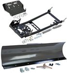 KFI 54" Straight Steel Snowplow Combo Kit - 54" Straight Plow + Mount Bracket + Push Tube - Compatible/Replacement for 2007-2020 Yamaha 700 Grizzly 4x4 (ATV)