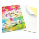 Evergreen Goods™ 10 Sheets A4 White MATTE Sticker Paper Labels | Inkjet & Laser Printable | Quality Self Adhesive Sticky Back Sheet | Can be used for Cricut and Silhouette Cutting Machines