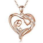 EUDORA 925 Sterling Silver gold plated Mother hands hold her baby Pendant Necklace Nice Jewellery for Women Girls Best Love Gift for Mother's day,18inch Chain (Mother with baby)