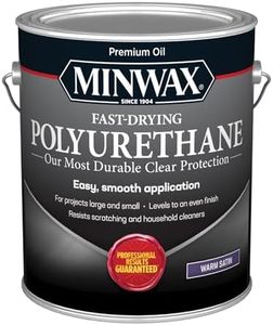 Minwax Fast Drying Polyurethane Protective Wood Finish, Clear Satin, 1 Gallon