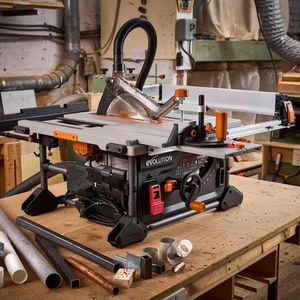Evolution Table Saw – 255mm Blade, Powerful Cutting Tool