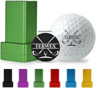 Terwex Personalized Golf Ball Stamp Set, Self-Inking Golf Balls Stamper with Golf Ball Marker & Hat Clip - Monogram Name Marker Tool - Funny Golfer Gifts for Men Dad Retirement Husband Boyfriend