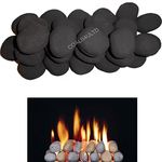 ! 20 Gas fire Ceramic Pebbles Replacements/Bio Fuels/Ceramic (BLACK) IN COALS 4 YOU PACKING