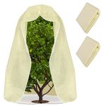 2Packs Large Winter Plant Freeze Protection Covers -1.6x1.8M Garden Plant Frost Protection Bags with Zipper Drawstring - Warming Frost Cloth Blankets Jacket for Outdoor Plant Cold Weather Protector