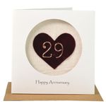 Camellia Bees 29th Wedding Anniversary Card For Her Him, Handmade Anniversary Card for Wife, Husband, Couple((29th)