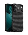 Mous for iPhone 17 Pro 6.3-inch Case, Compatible with MagSafe - Limitless - Protective iPhone 17 Pro Carbon Fibre Cover - Shockproof, Full Camera Protection, Anti-Scratch Back, Black