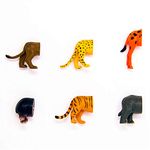 Kikkerland Safari Animal Butt Magnets, Set of 6 (MG23)
