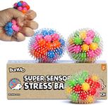 BUNMO Stress Balls 3pk - Sensory Squishy Stress Ball - Calming Fidget for Kids - Textured Stress Balls for Kids - Addictive Kids Fidget Toys - Stimulating Squishy Balls for Kids - Textured