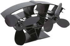 Valiant Whirlwind Stove Fan - Warm Air Circulating Heat Powered Log Burner Fan, Black