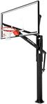 Goalrilla Basketball Hoops with Tempered Glass Basketball Goal Backboard, Black Anodized Frame, and In-ground Anchor System