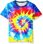 EOWJEED Boys Girls T-Shirts Novelty Kids Graphic Tee 3D Printed Short Sleeve Top Shirts for 6-16 Years, Colorful Flower-zrh34, 8-10 Years