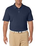 Amazon Essentials Men's Regular-Fit Quick-Dry Golf Polo Shirt (Available in Big & Tall), Dark Navy, Large