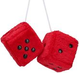 Soleebee Pair Fuzzy Plush Dice Car 