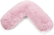 HOMES-LINEN Teddy V Shaped Complete V Pillow or V Case Only For Neck Maternity Back Support Soft Warm Plush Cosy Fleece V Shape Cover (Teddy Cuddles Pink, Teddy Cover With V Pillow)