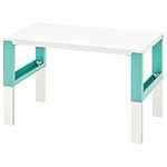 IKEA PÅHL Desk, 96x58 cm, White/Turquoise