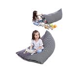 KOLACEN Stuffed Animal Storage Bean Bag Chair for Kids Adults, Storage Bean Bag Cover Bean Bags Kids Children's Bean Bags Soft Foldable Beanbags for Kids Adult Children Large Capacity 200L/52 Gal