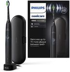 Philips Sonicare ProtectiveClean 4300 Electric Toothbrush, Sonic Toothbrush with Two Intensity Levels, Pressure Sensor and Timer, Black, Model HX6800/87