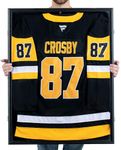 Walasis Jersey Display Frame Case: 28x36in Large Memorabilia Shadow Box with Lock for Hockey Military Football Basketball Baseball Uniforms Man Cave Decor Sports Fans Gift