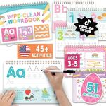 ABC Tracing Books for Kids Ages 3-5 - Dry Erase Letter Tracing for Kids Ages 3-5, Toddler Learn to Write Workbook, Busy Book Preschool Learning Activities, Toddler Preschool Workbook