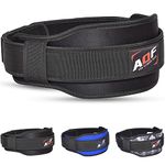 AQF Weight Lifting Belt Back Support Contoured 5.5 Inch Neoprene Back & Core Lumbar Support for Bodybuilding, Powerlifting, Squats, Deadlifts, Strength Training & Exercise (S)