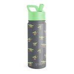 Simple Modern Star Wars Kids Water Bottle with Straw | Insulated Stainless Steel Reusable Tumbler for School, Girls, Boys | Summit Collection | 18oz | Grogu Force Strong