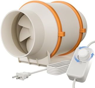 ONVEAN 4 Inch Inline Duct Fan, Quiet Exhaust Ventilation Fan for Bathroom, Kitchen, Basement, Grow Tent 4E214A-C