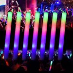 30PCS Foam Light Sticks, Glow Batons, Light Up Foam Sticks, With 3 Light Functions,Long-lasting Light Party Bags Flashing Glow Sticks, For Wedding, Raves, Party ,New Years Eve,Christmas,Birthday