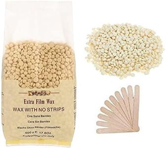 GLOW FIRST Hard Beans Wax With Wooden Stick For Full Body Hair Removal Wax (500G) Multicolor, Women