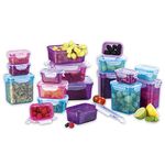 GOURMETmaxx 02003 BPA Free Food Storage Container-Set, 36 Pieces | Airtight and Aroma Saving | Dishwasher, Freezer, Microwave Safe | Clip Lid Food Container
