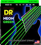 DR Strings Handmade Strings NGE-10 HIDEF NEON GREEN Colored Electric Guitar Strings: Medium, 10-46