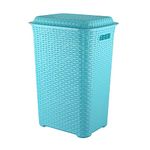 CELLO Eliza Plastic Laundry Basket, L.Blue, 45.72 Cm, 42.5 Cm