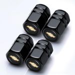 Black Alloy Tyre Valve Caps for Che