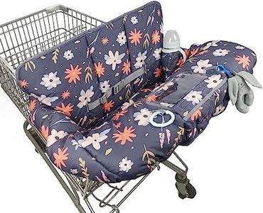 Shopping Cart Cover for Baby/Toddler, Cozy High Chair Cover & Grocery cart Cover Cushion, Dark Blue