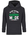 Gamer Hoodie Gaming Gifts for Boys Age 9 10 11 Do Not Disturb Gaming Mode Activated Jumper Hoody Sweatshirt Present Black 9-11