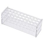 YOKIVE Tube Rack, Acrylic Test Tube Rack Holder | Great for 11-13mm Lab Test Tube(Clear, 3x10-Sockets)