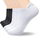 coskefy Sports Socks Thick Cushion Ankle Socks Trainer Socks Running Socks for Men Women Cotton Low Cut Athletic Walking Socks (6 Pairs)