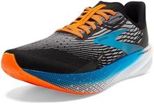 BROOKS Men's Hyperion Max Sneaker, Black/Grey/Orange Clown Fish, 7 UK
