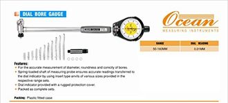 Ocean Bore Gauge 50-160mm with Dial