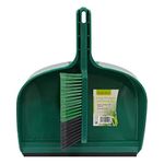 JVL Outdoor Large Dustpan And Brush, Green