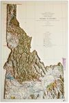 Muir Way Raised Relief Map of Idaho - True 3D Topographic Wall Map with Molded Terrain - Unframed, 24x36