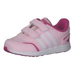 adidas VS Switch 3 Lifestyle Running Hook and Loop Strap Shoes Sneaker, Clear Pink/Cloud White/Lucid Fuchsia, 5 UK Child