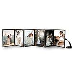 6 Folding Leather Photo Frame | Bla