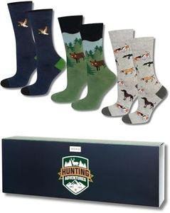 soxo Avventura Calzini Regali Per Gli Uomini Idee Regalo Divertente Uomo Cotone Sock 40-45 Hunting 3 Paia
