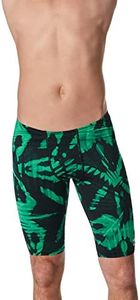 Speedo Mens Swimsuit Jammer Endurance+ Printed Team Colors Swim Briefs, Reflected Speedo Green, 32 US